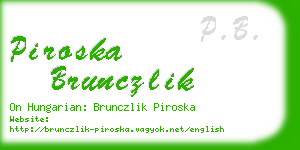 piroska brunczlik business card